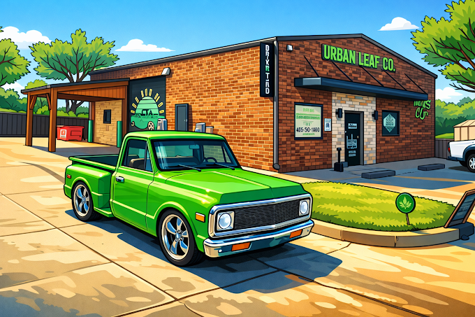 Urban Leaf Company storefront in Choctaw, Oklahoma